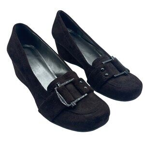 Marc Fisher Atlas 2 Wedge Loafer Slip On Brown Size 6 Chocolate